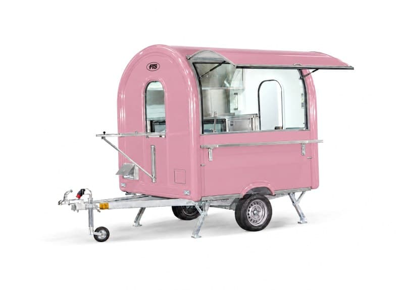 Rimorchio bar e caffetteria Barista rosa, formato AIR 220