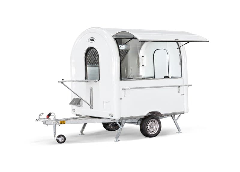 Rimorchio food truck Chef+ bianco, formato AIR 220