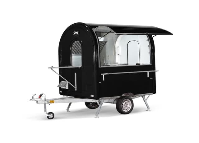 Rimorchio food truck Chef+ nero, formato AIR 220