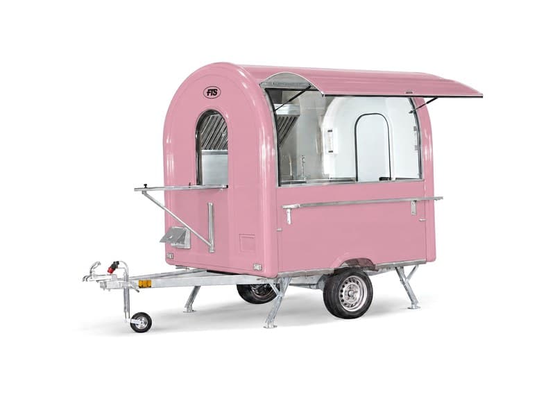 Rimorchio food truck Chef+ rosa, formato AIR 220