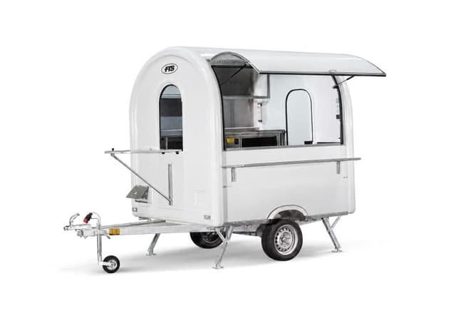 Rimorchio food truck Essentiel bianco, formato AIR 220
