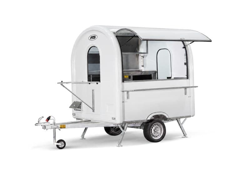 Rimorchio food truck Essentiel bianco, formato AIR 220