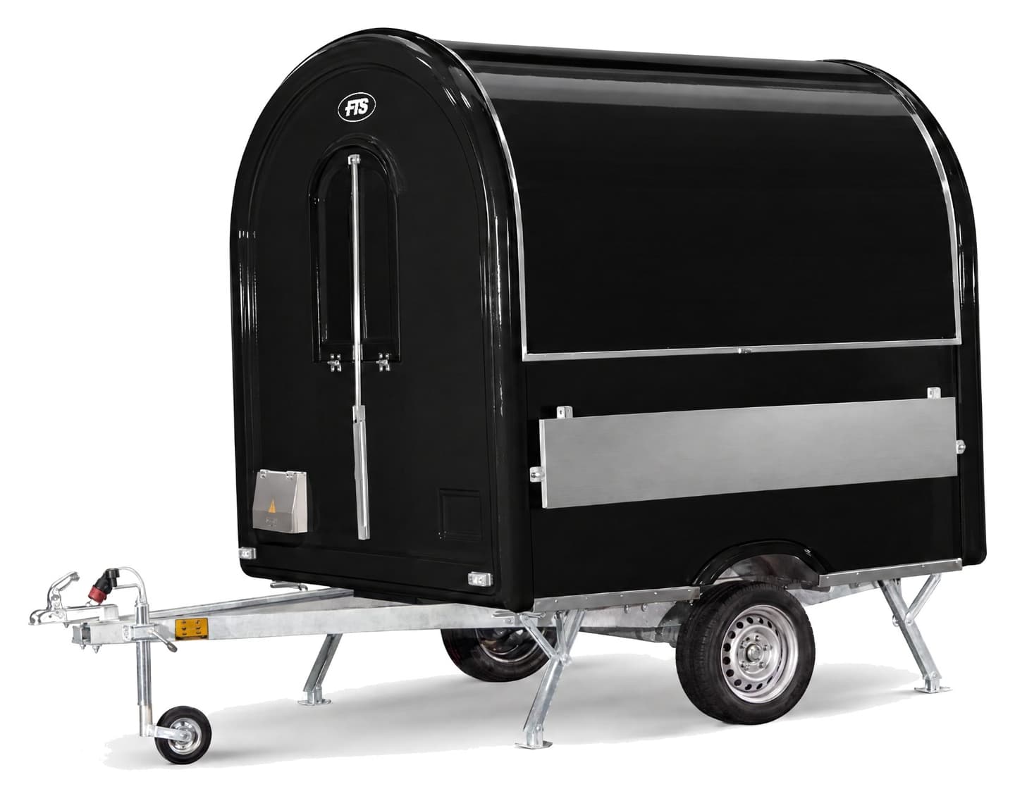 Rimorchio food truck AIR 220 nero, 750 kg di massa complessiva, con la patente B