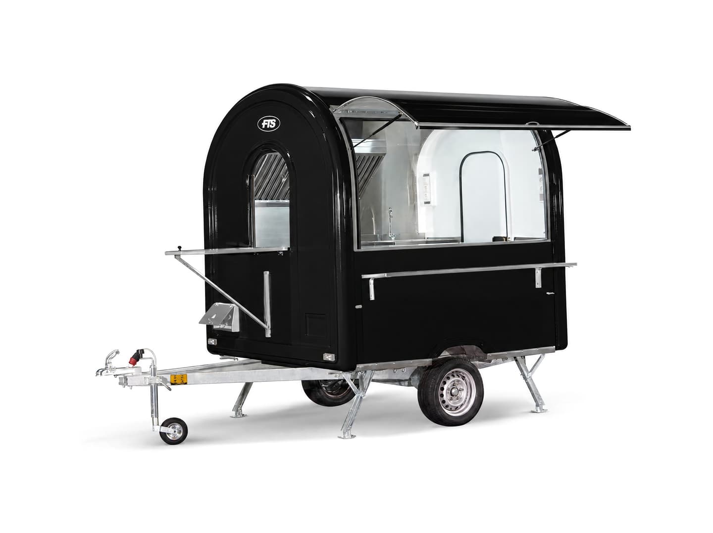Rimorchio food truck Chef+ nero, formato AIR 220