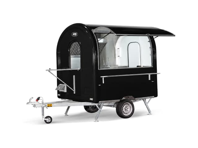 Rimorchio food truck Chef+ nero, formato AIR 220