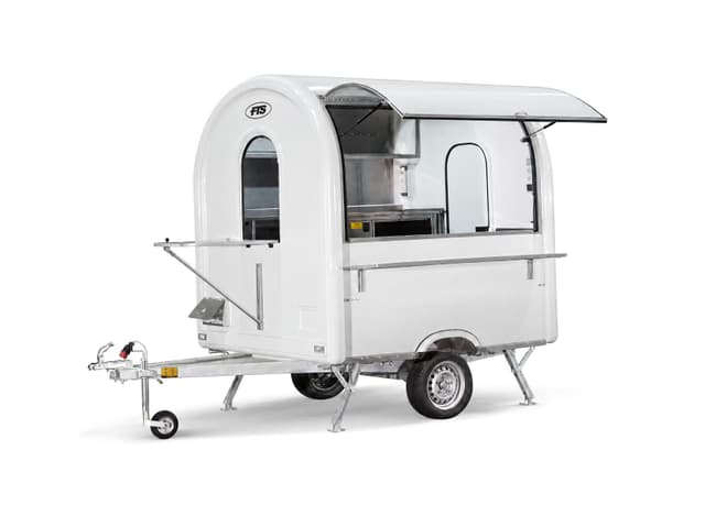 Rimorchio food truck Essentiel bianco, formato AIR 220